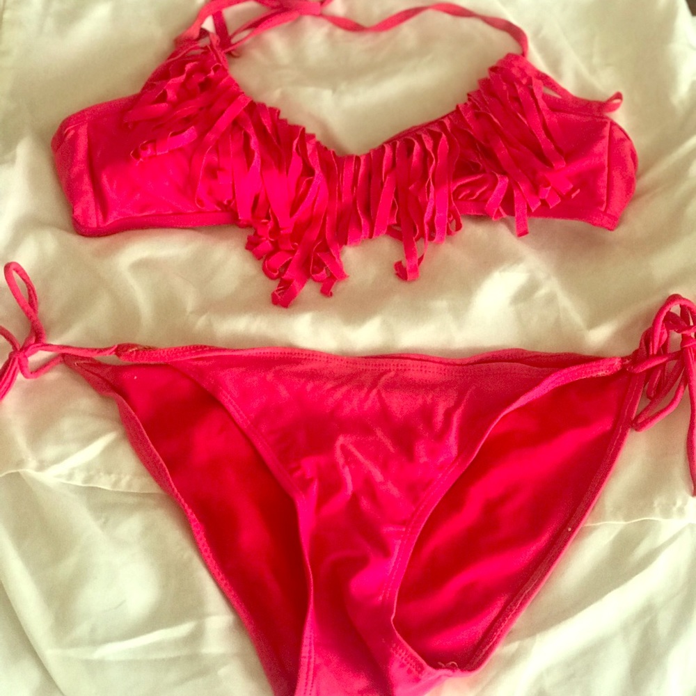 Hot pink bikini